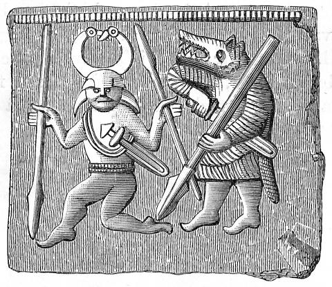 Бронзовая пластинка VIII века. Торслунда, о. Эланд, Швеция